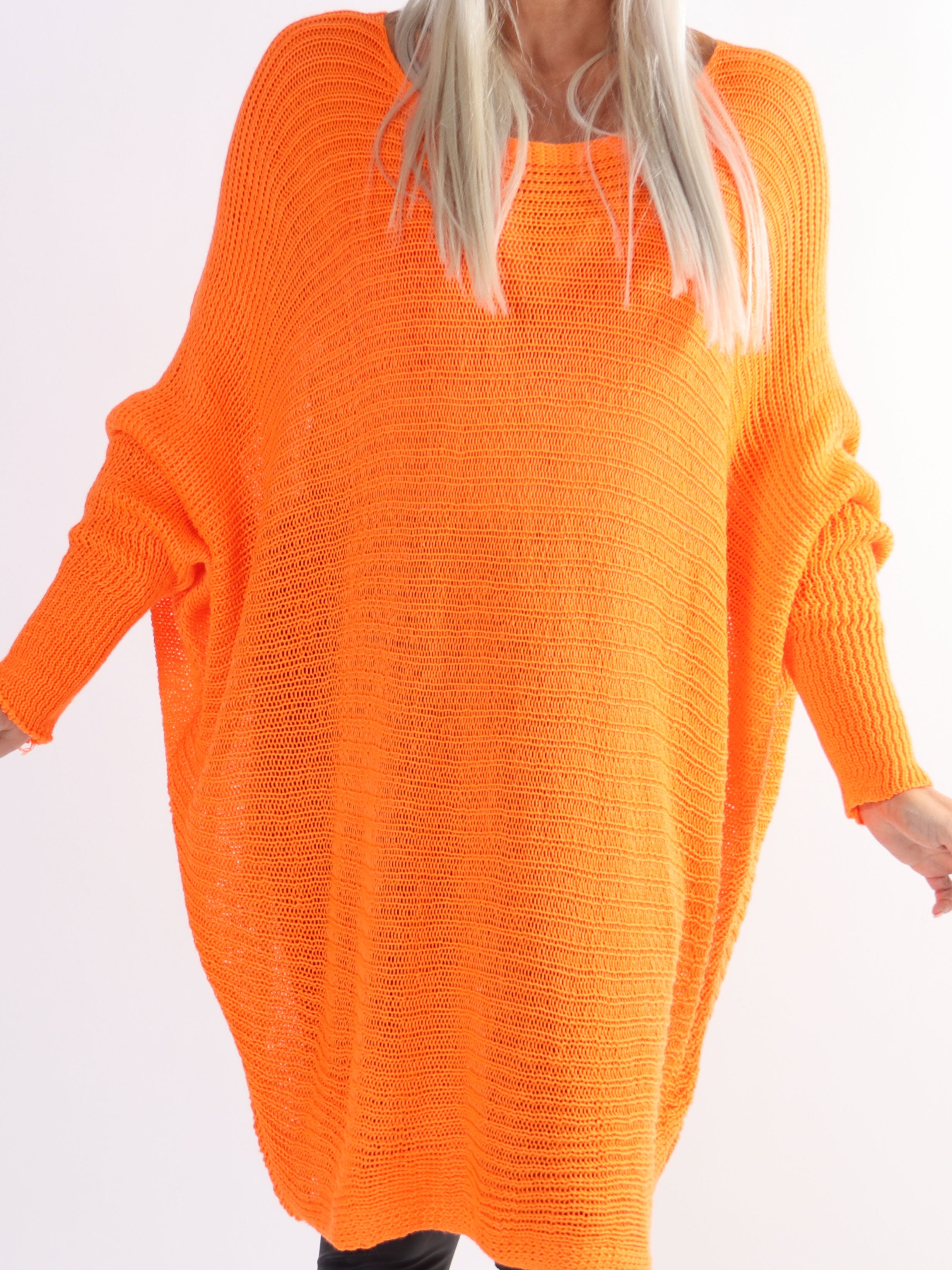 Gabbi - Plus size strik med flagermusærmer